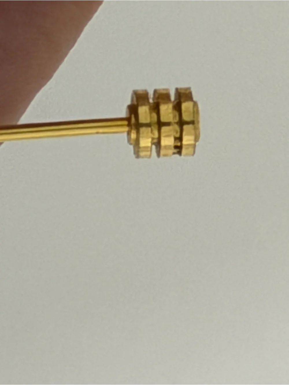 Vintage Gold Tone Barbell Collar bar Mid century formal